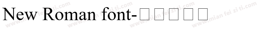 New Roman font字体转换
